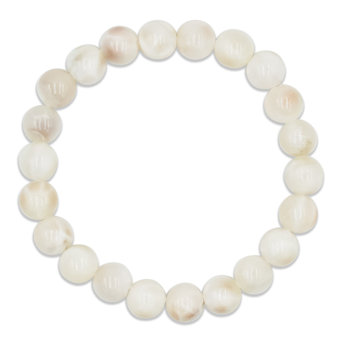 Pink Natrolite 8mm Bead Bracelet