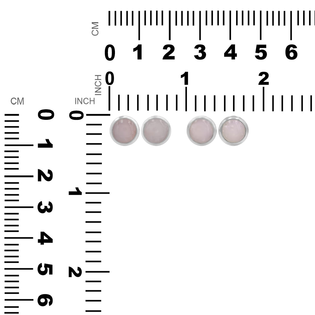 Pink Opal Post Style Earrings Round 8mm