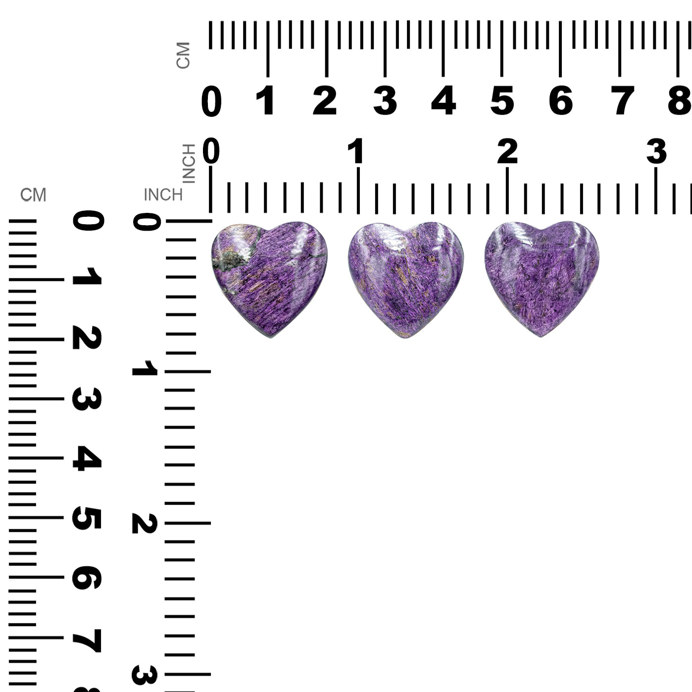 The Purpurite Heart Cabochon 20mm - 1 piece