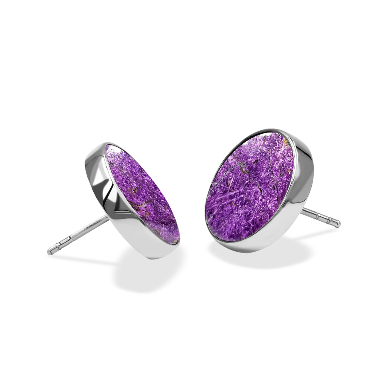 Purpurite Post Earrings 15mm