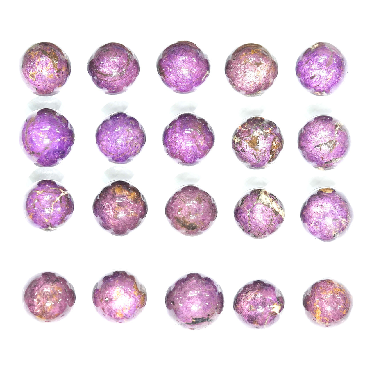 Polished Purpurite Sphere 1000 gr - 20 pcs