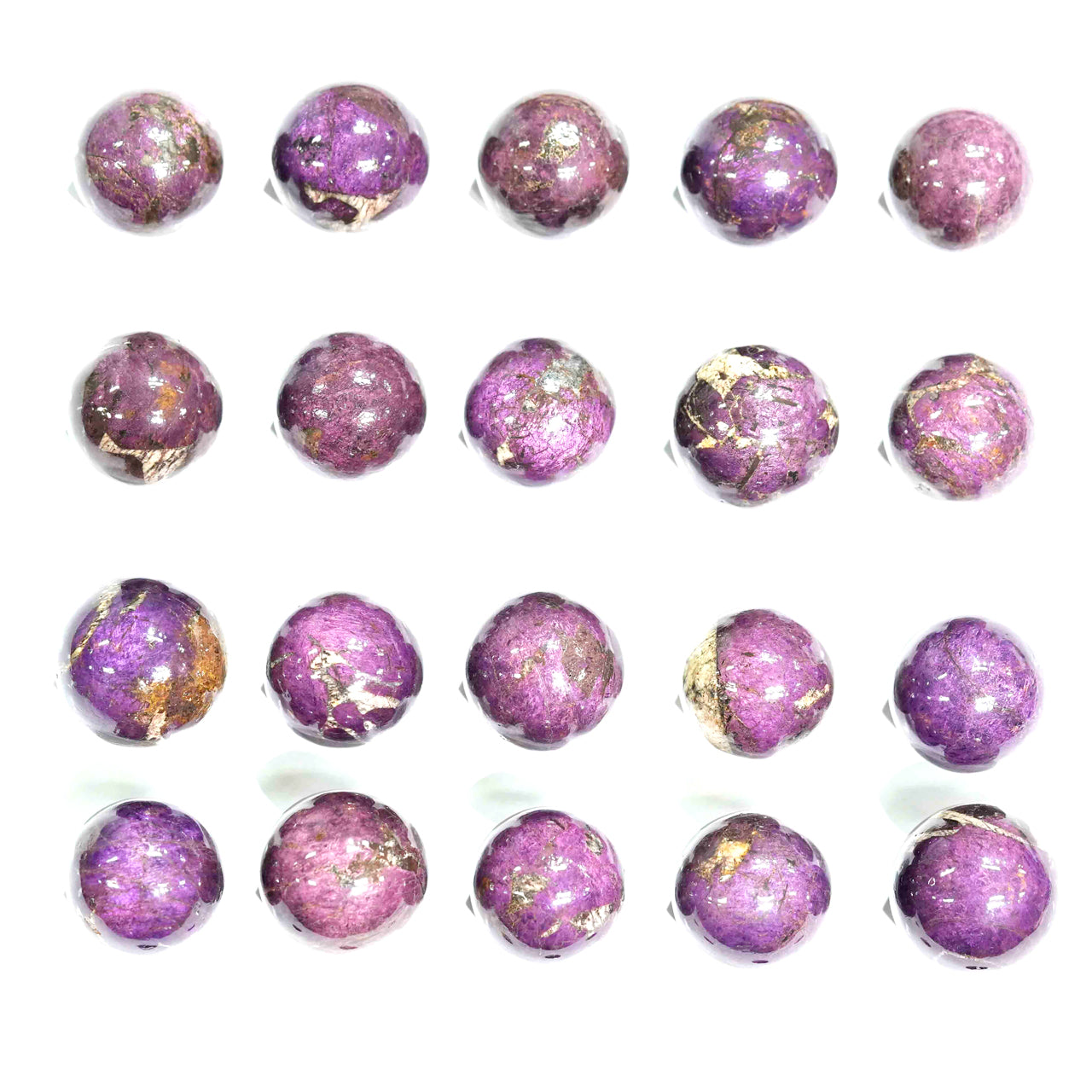 Polished Purpurite Sphere 1000 gr - 20 pcs