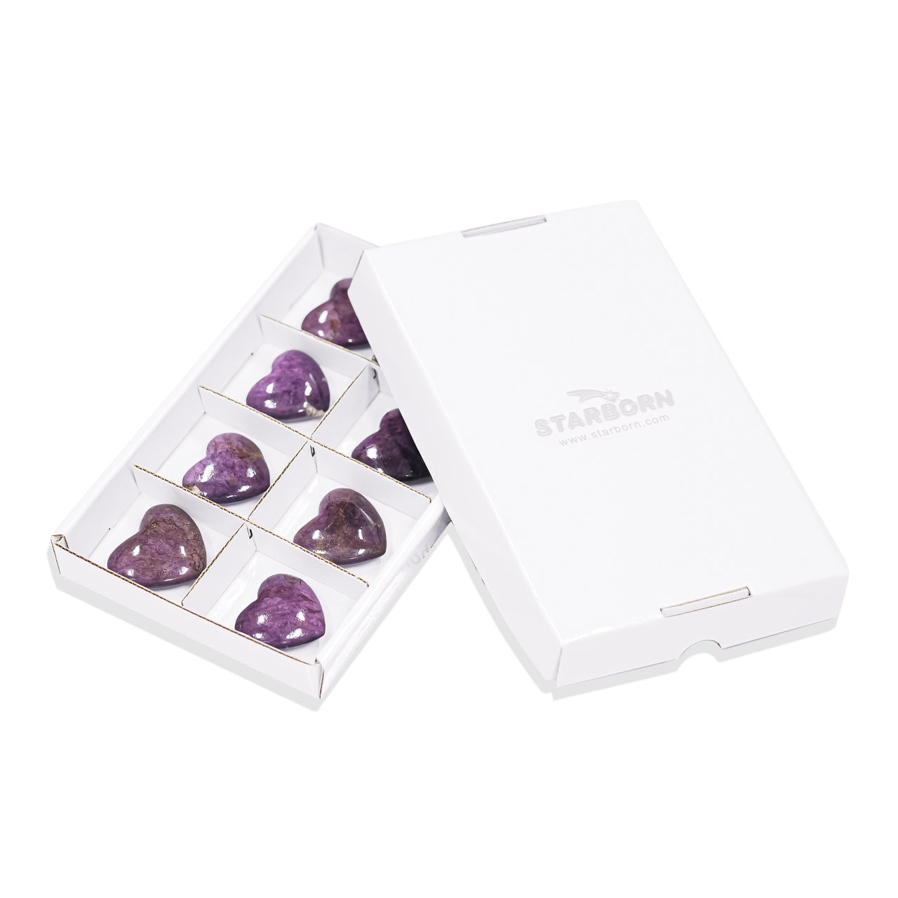 Heart Purpurite - 8 pieces