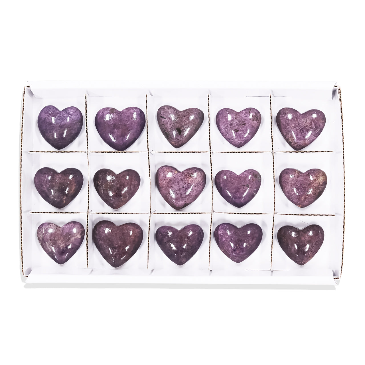 Heart Purpurite - 15 pieces