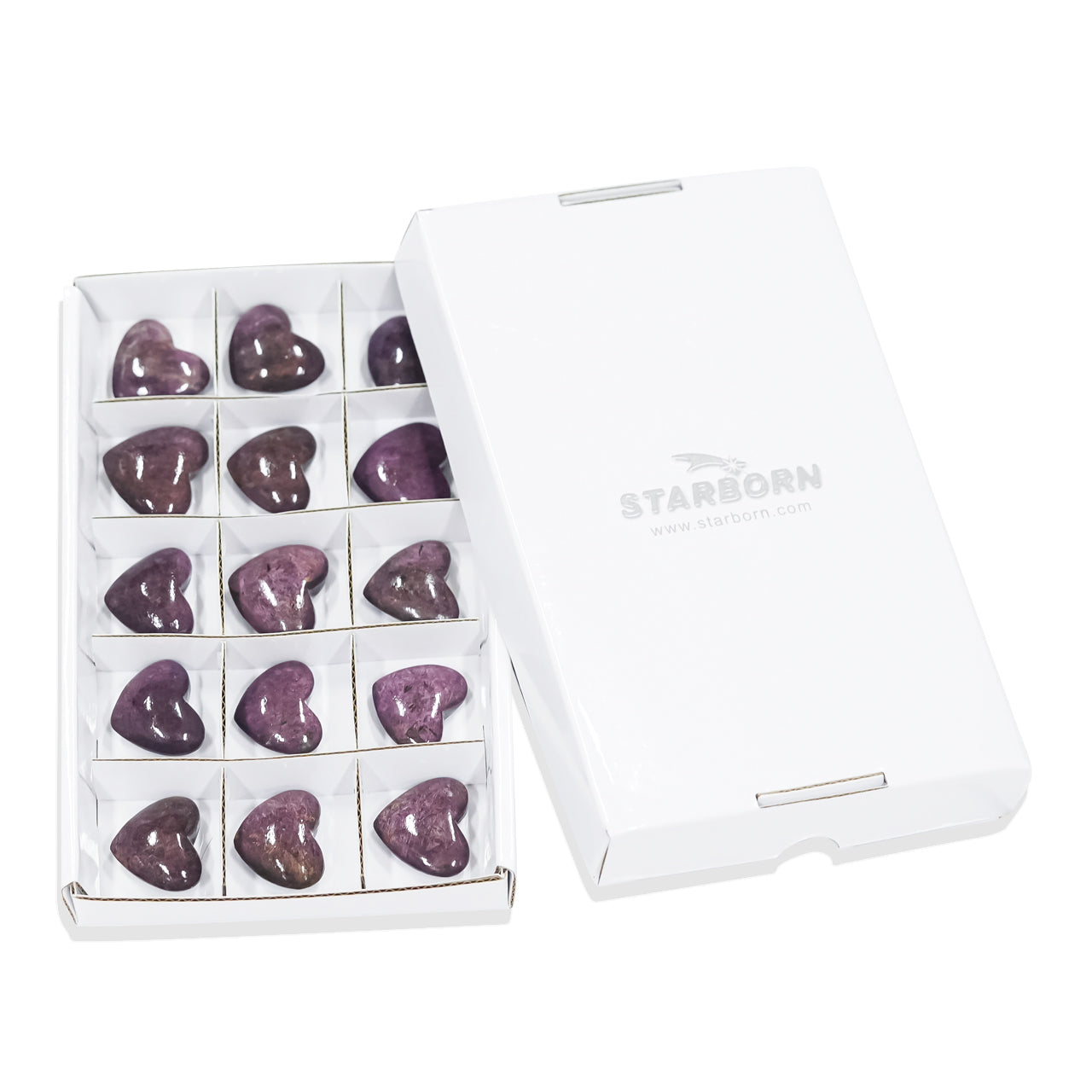 Heart Purpurite - 15 pieces