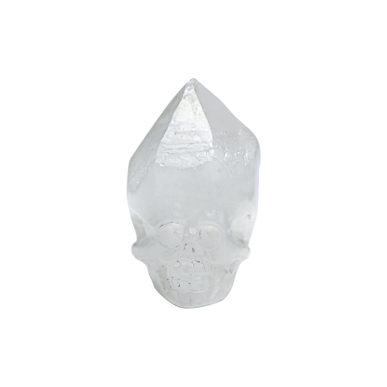Hand Carved Quartz Skull Carving