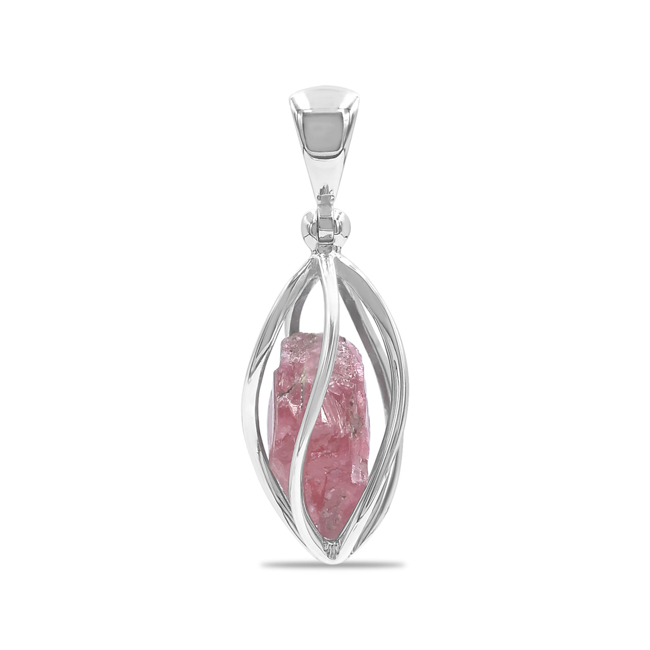 Rhodonite Rough Cage Setting Pendant