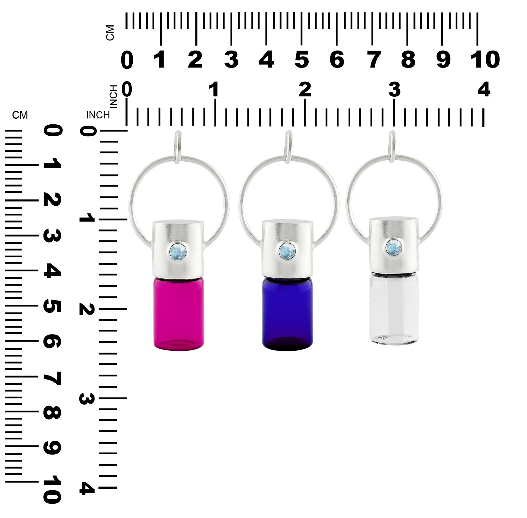 Three pieces set of bottle pendants