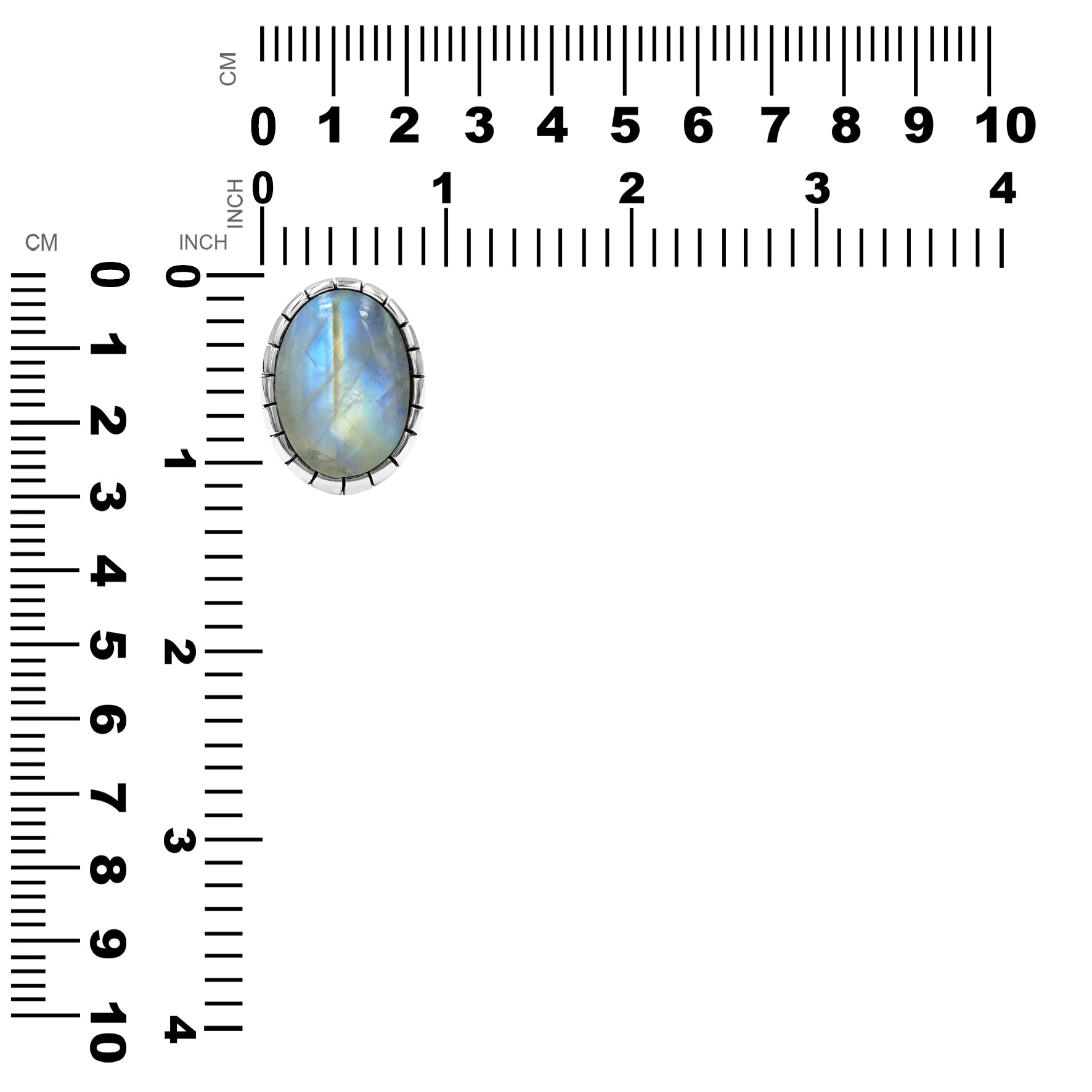 Rainbow Moonstone New Bezel Style Ring