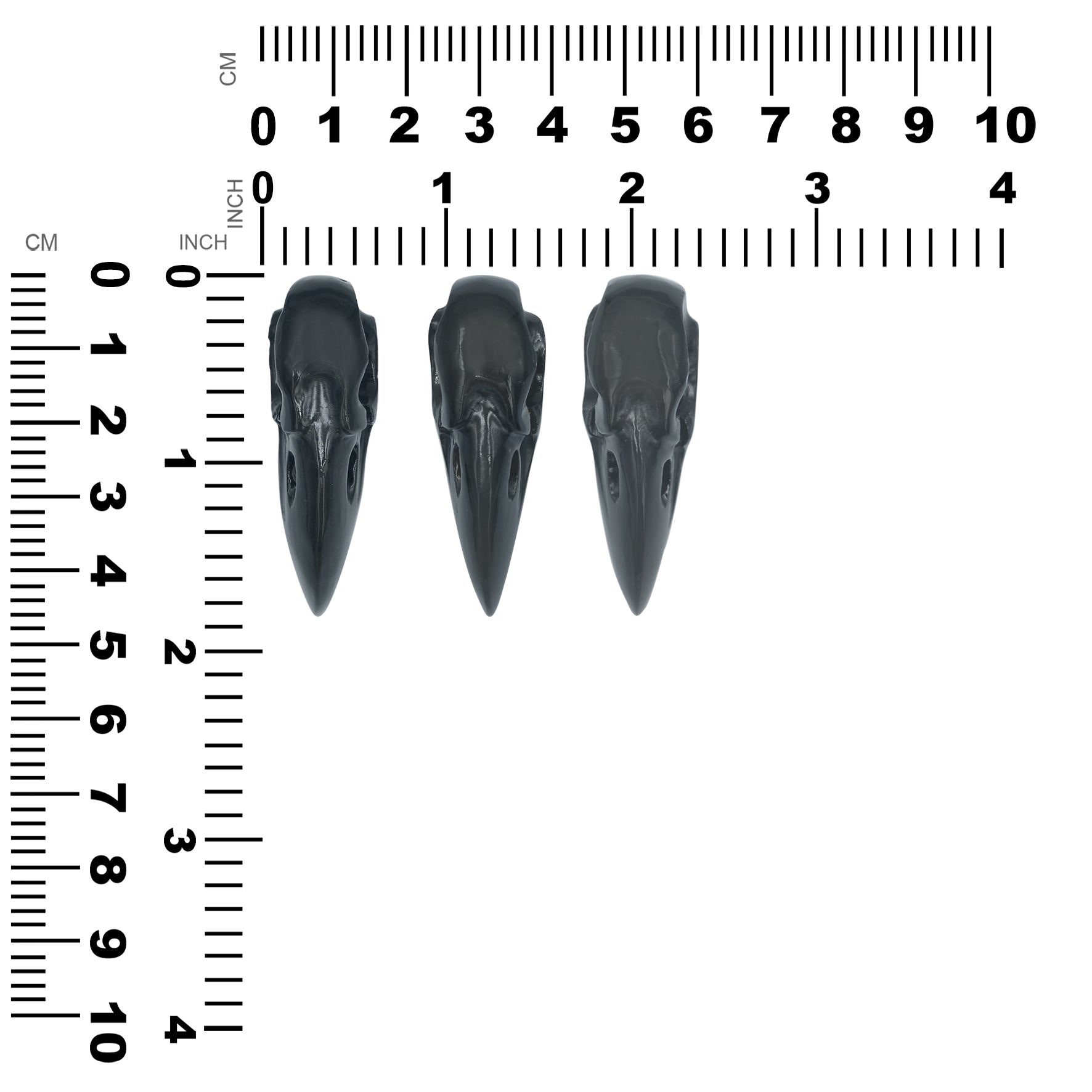 Rainbow Obsidian Raven Skull Pendant Necklace