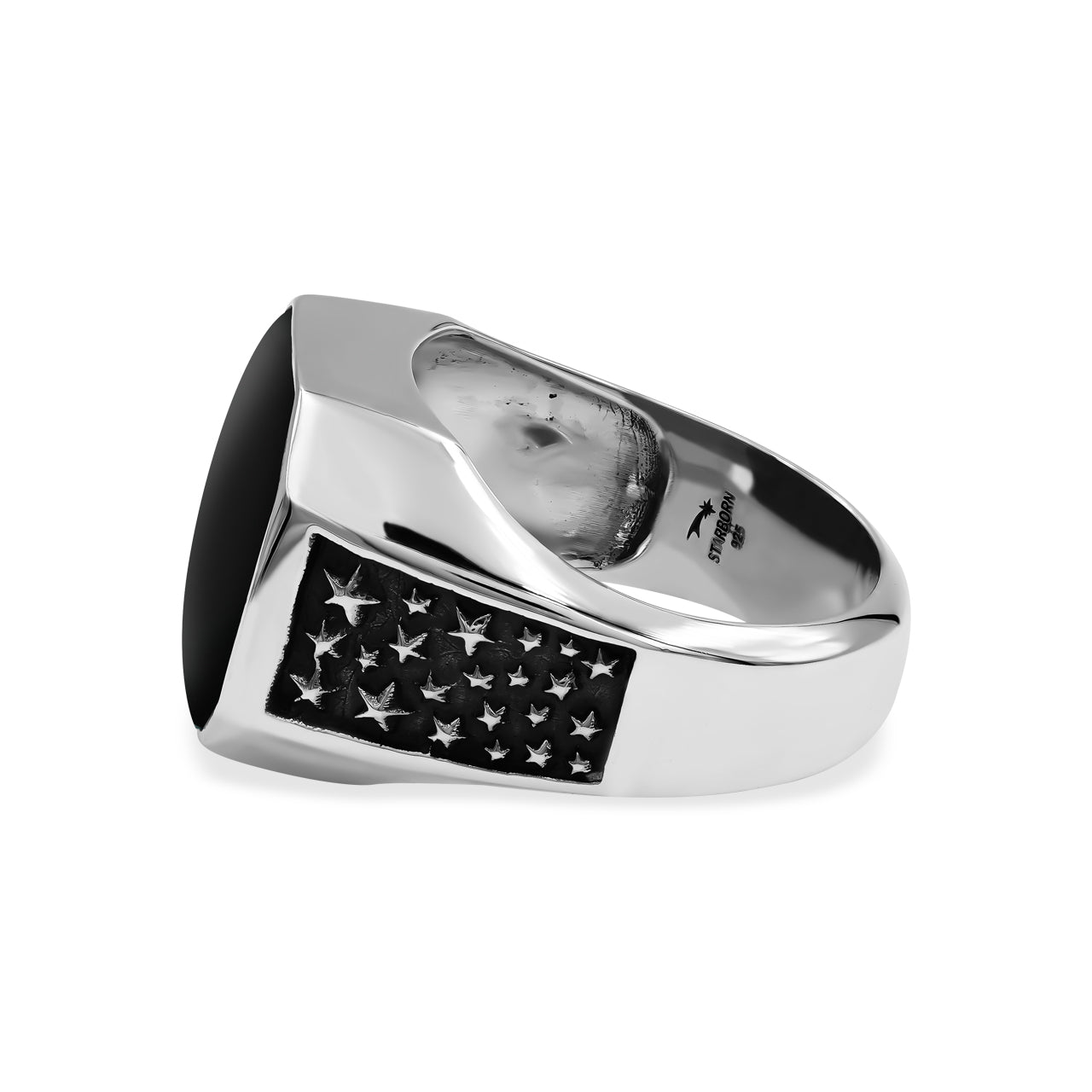 Men's Ring Rainbow Obsidian Octagon Shaped