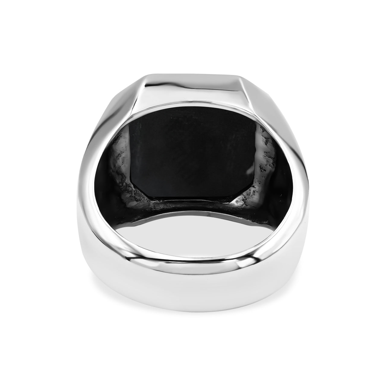 Men's Ring Rainbow Obsidian Octagon Shaped