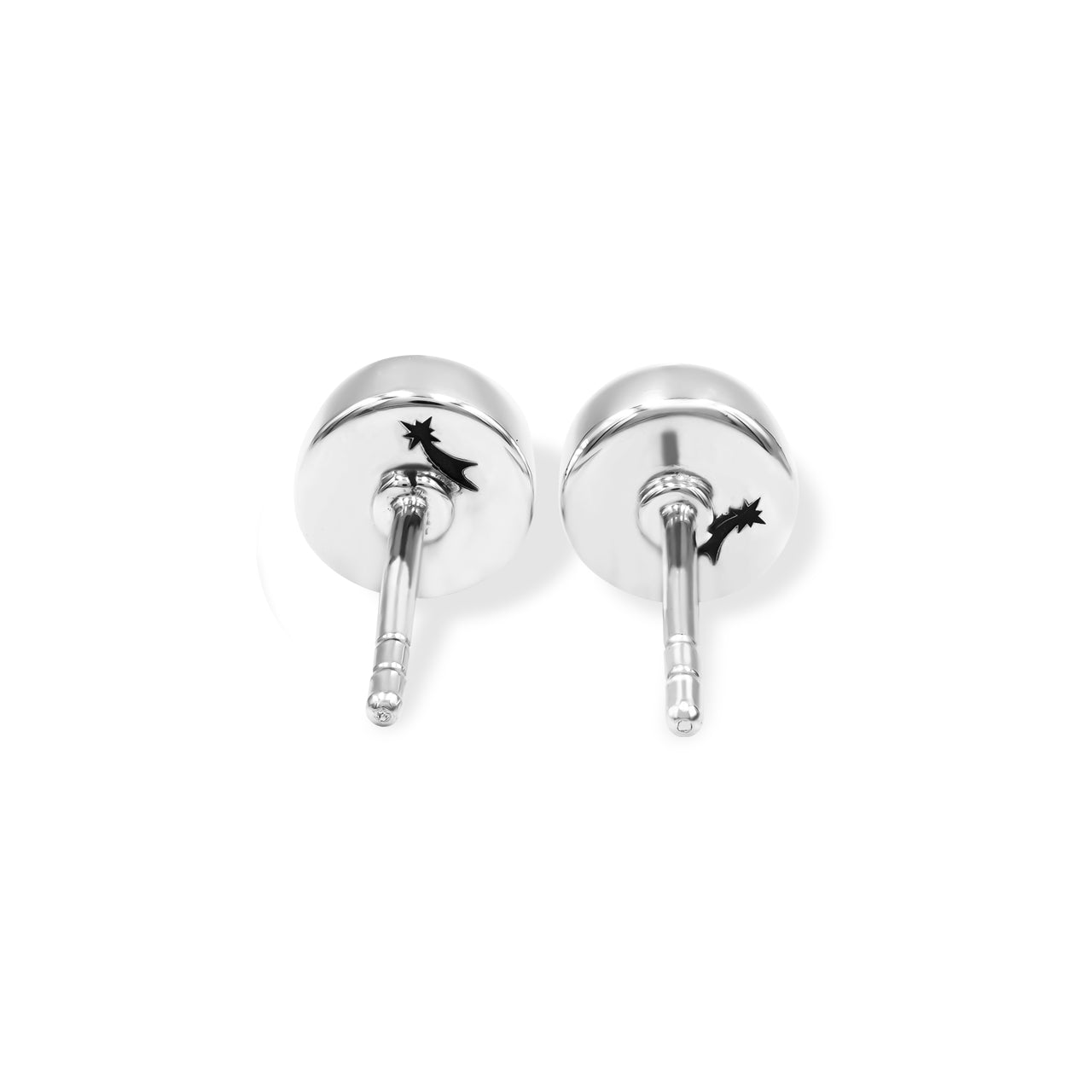 Rutilated Quartz Post Style Earrings Round 4mm