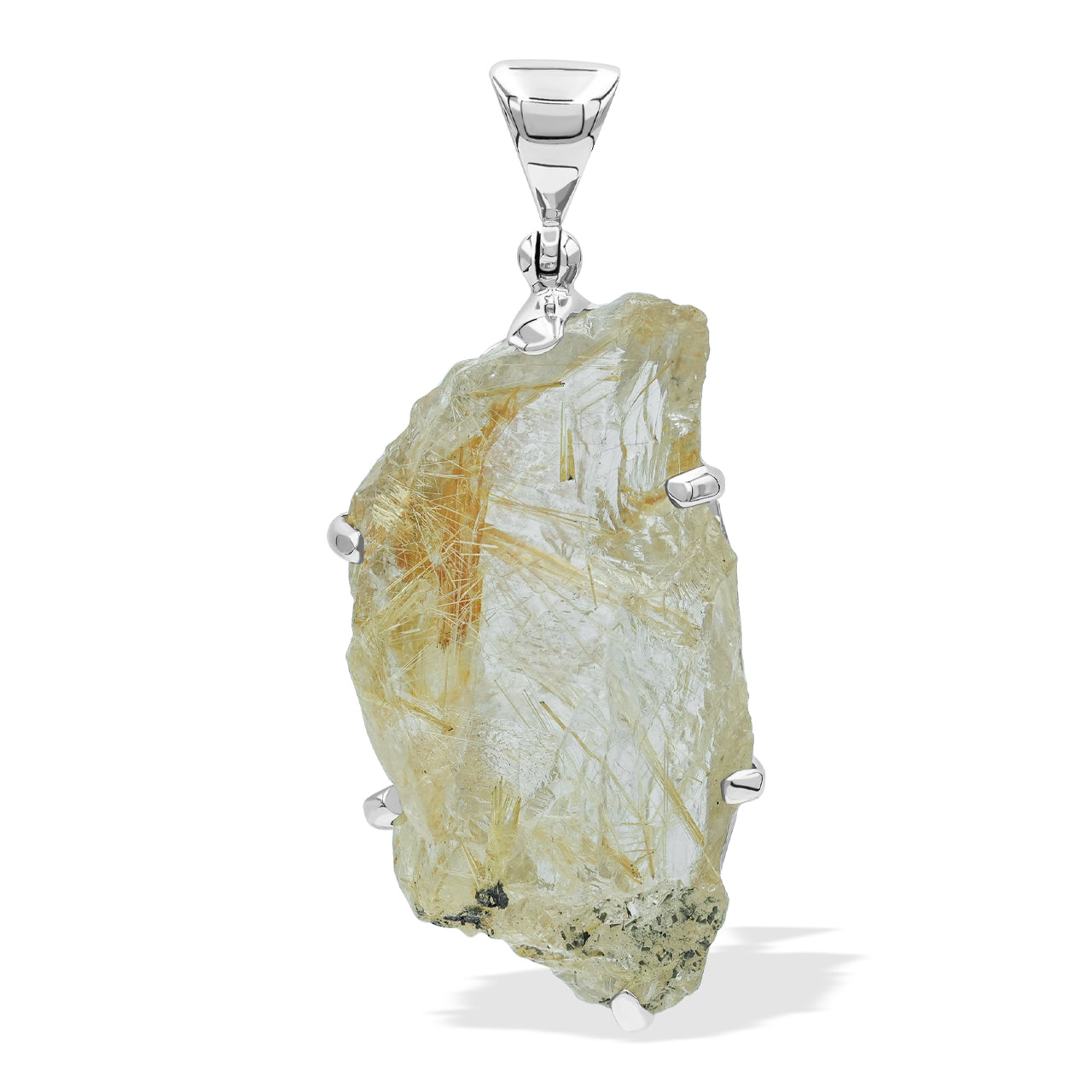 Fascinating Rutilated Quartz Crystal Pendant