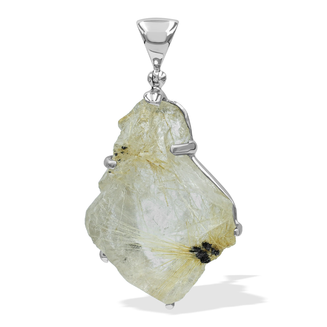 Fascinating Rutilated Quartz Crystal Pendant