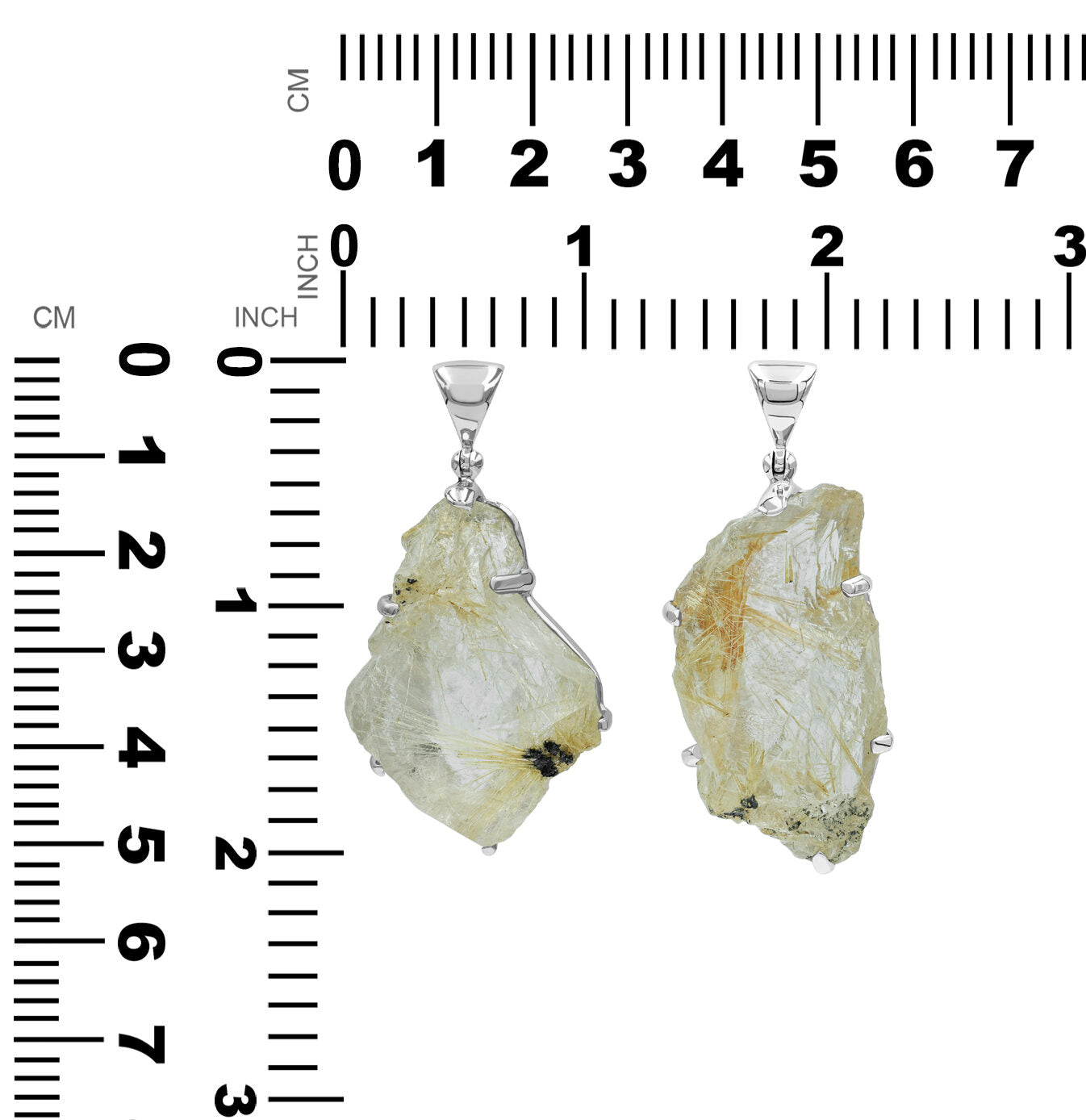 Fascinating Rutilated Quartz Crystal Pendant