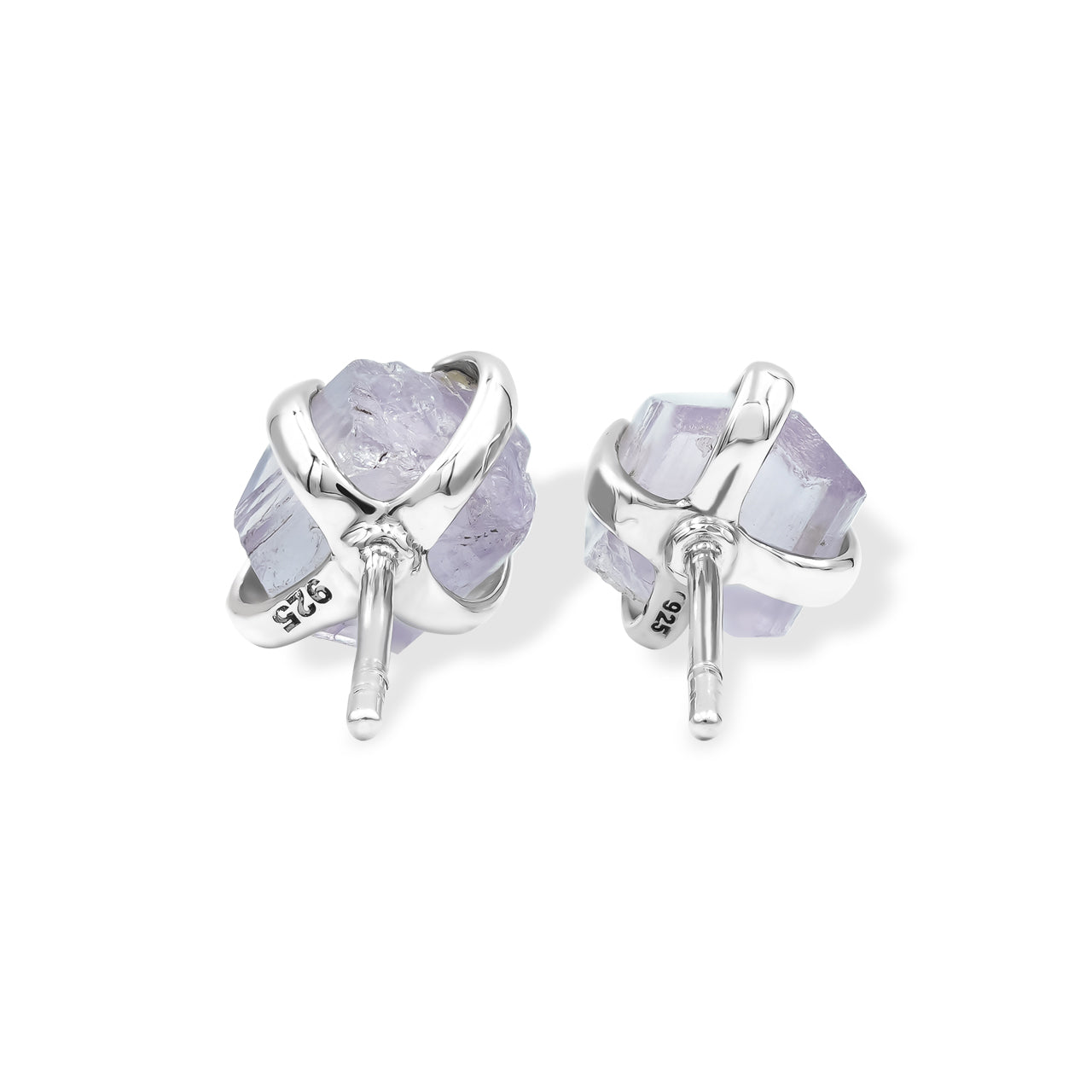 Purple Scapolite Post Style Earring