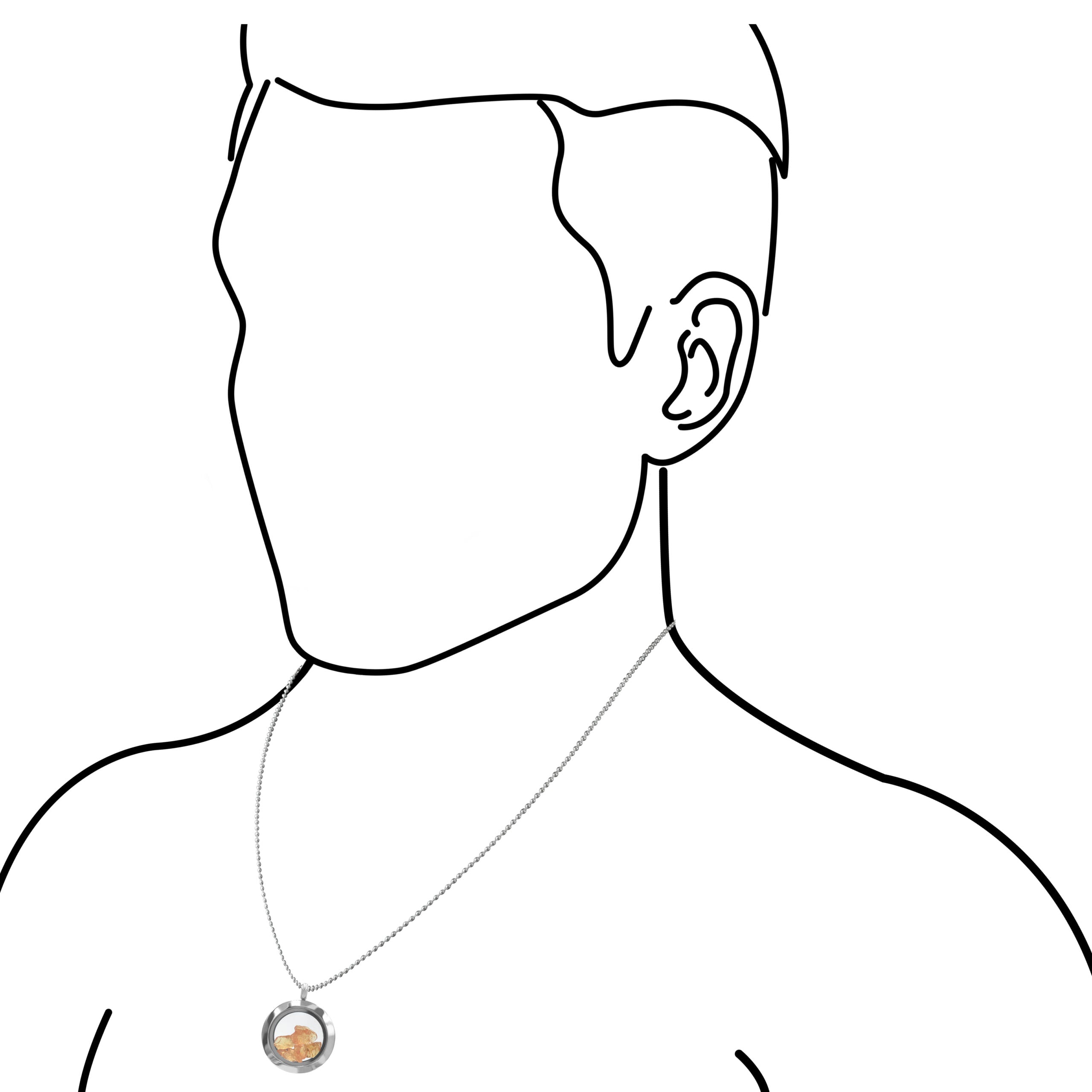 Spessartite Garnet Stainless-Steel Window Pendant Necklace