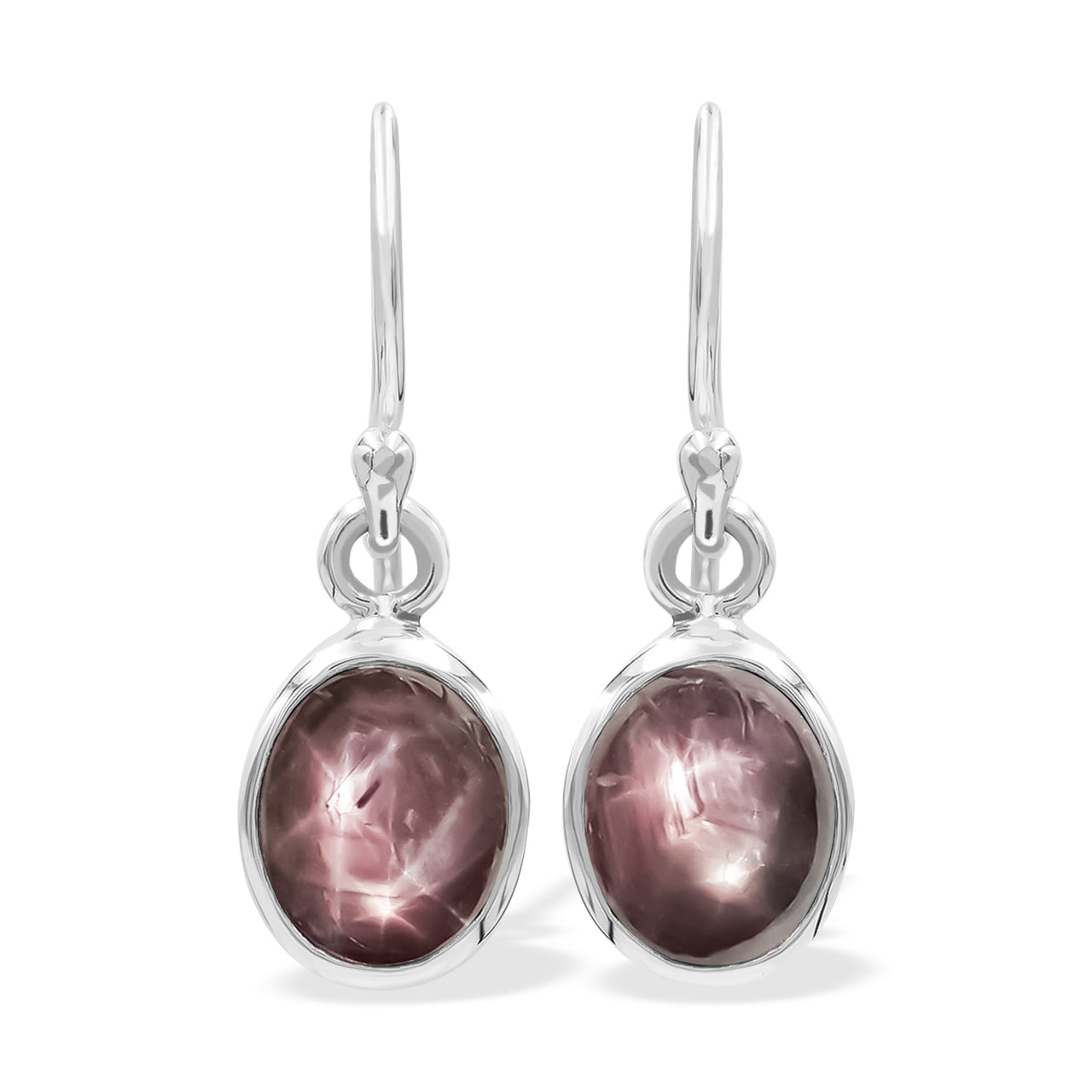 Sparkling Star Ruby Oval Shape Earring