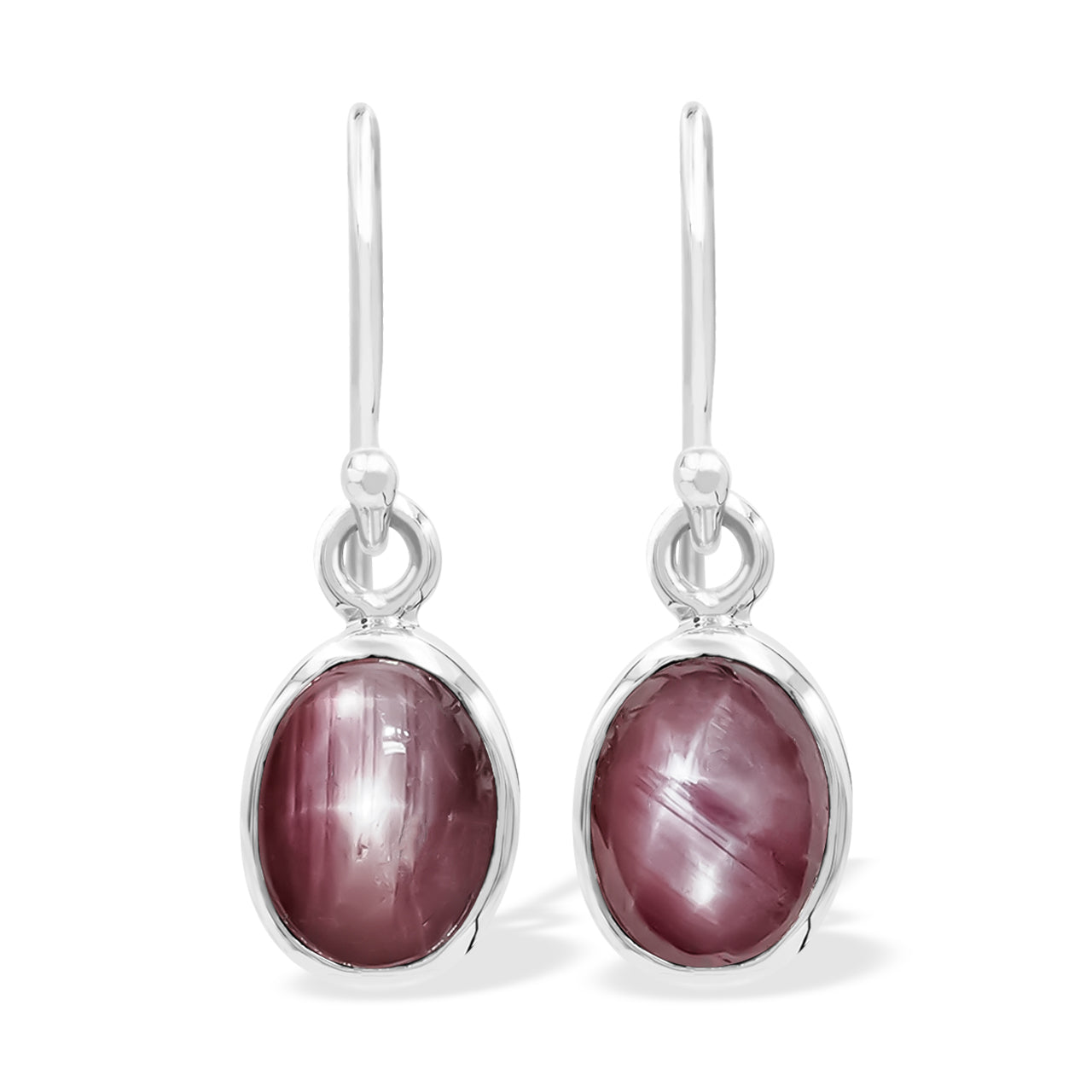 Sparkling Star Ruby Oval Shape Earring