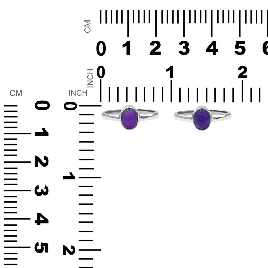 Sugilite Oval Cabochon 8mm Ring