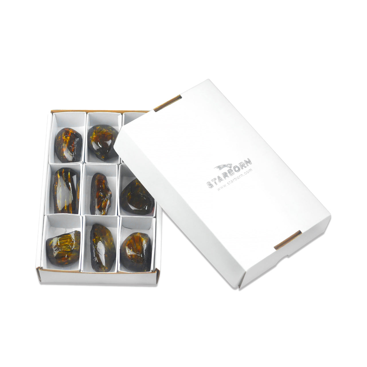 Small Box Lion's Mane Amber, 9 pcs