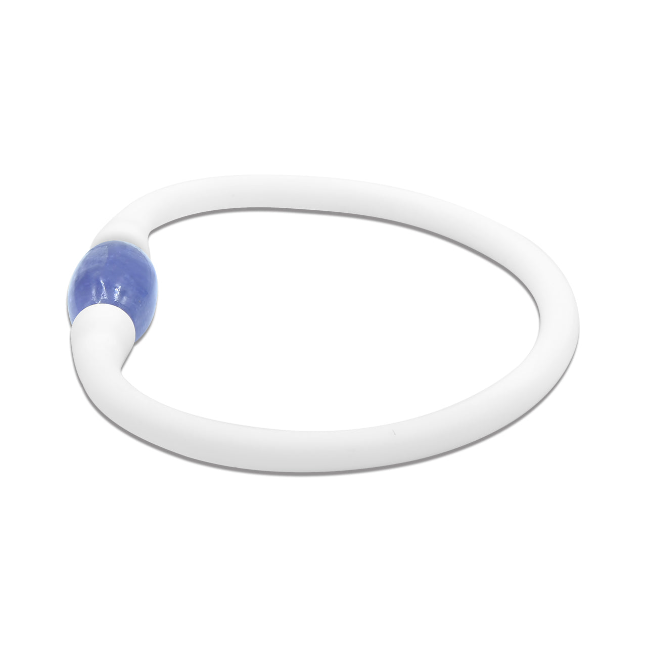 Tanzanite Drum Bead on Silicone Bracelet