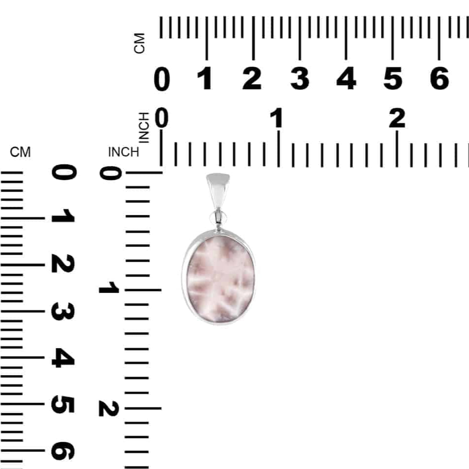 Classic Pink Natrolite Oval Shape Pendant