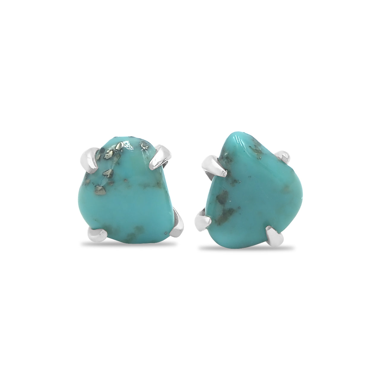 Turquoise Tumbled Post Style Earrings