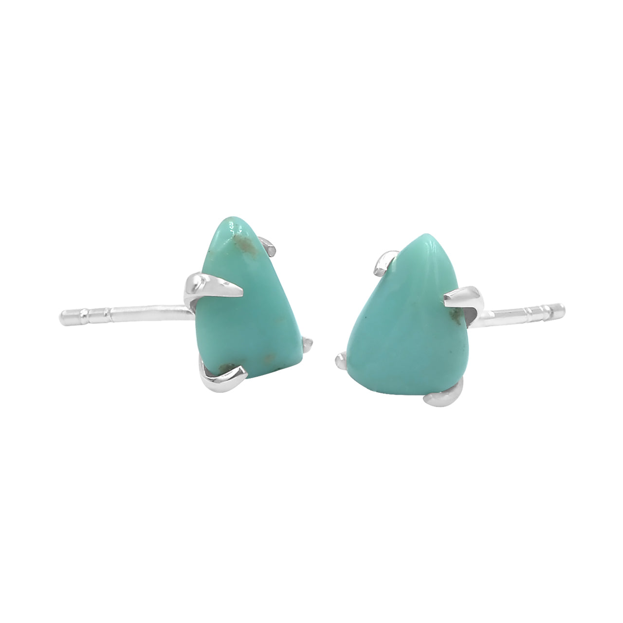 Turquoise Tumbled Post Style Earrings