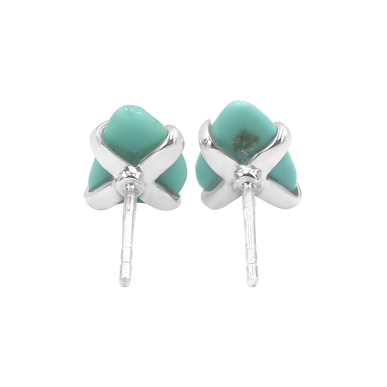 Turquoise Tumbled Post Style Earrings