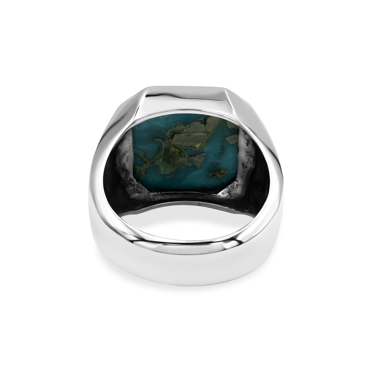 Men's Ring Persian Turquoise Octagon Shaped
