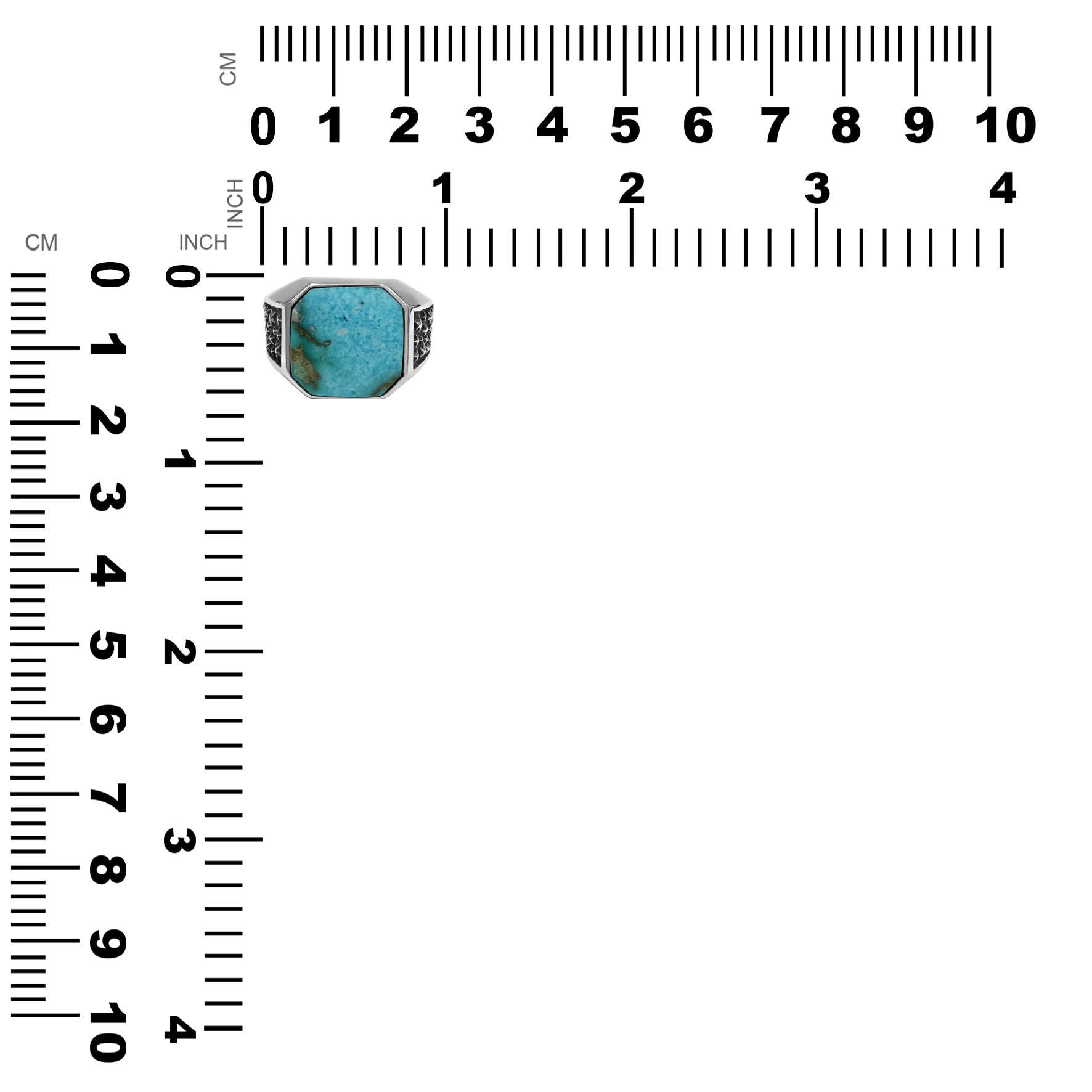 Men's Ring Persian Turquoise Octagon Shaped