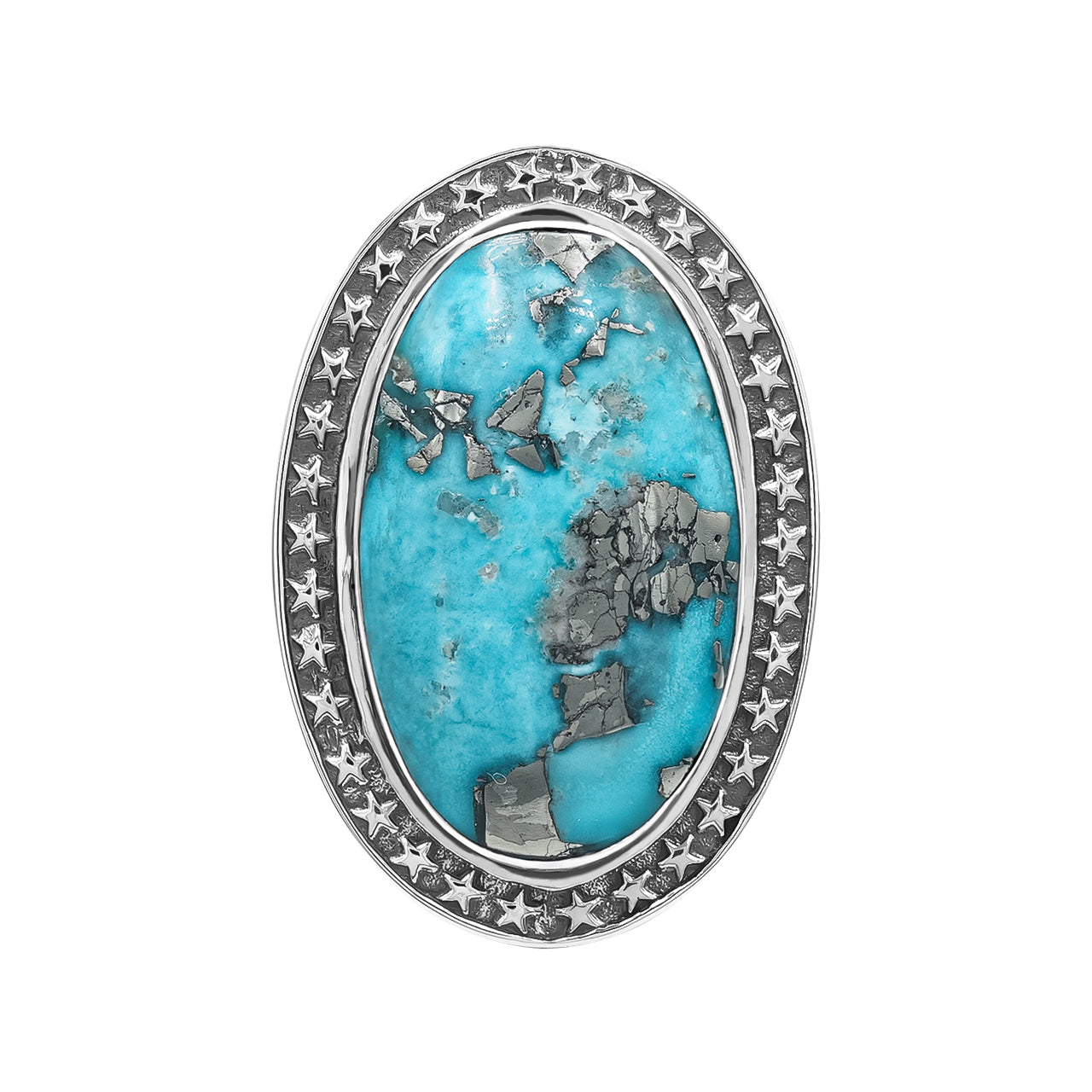 Oval Shape Persian Turquoise Ring