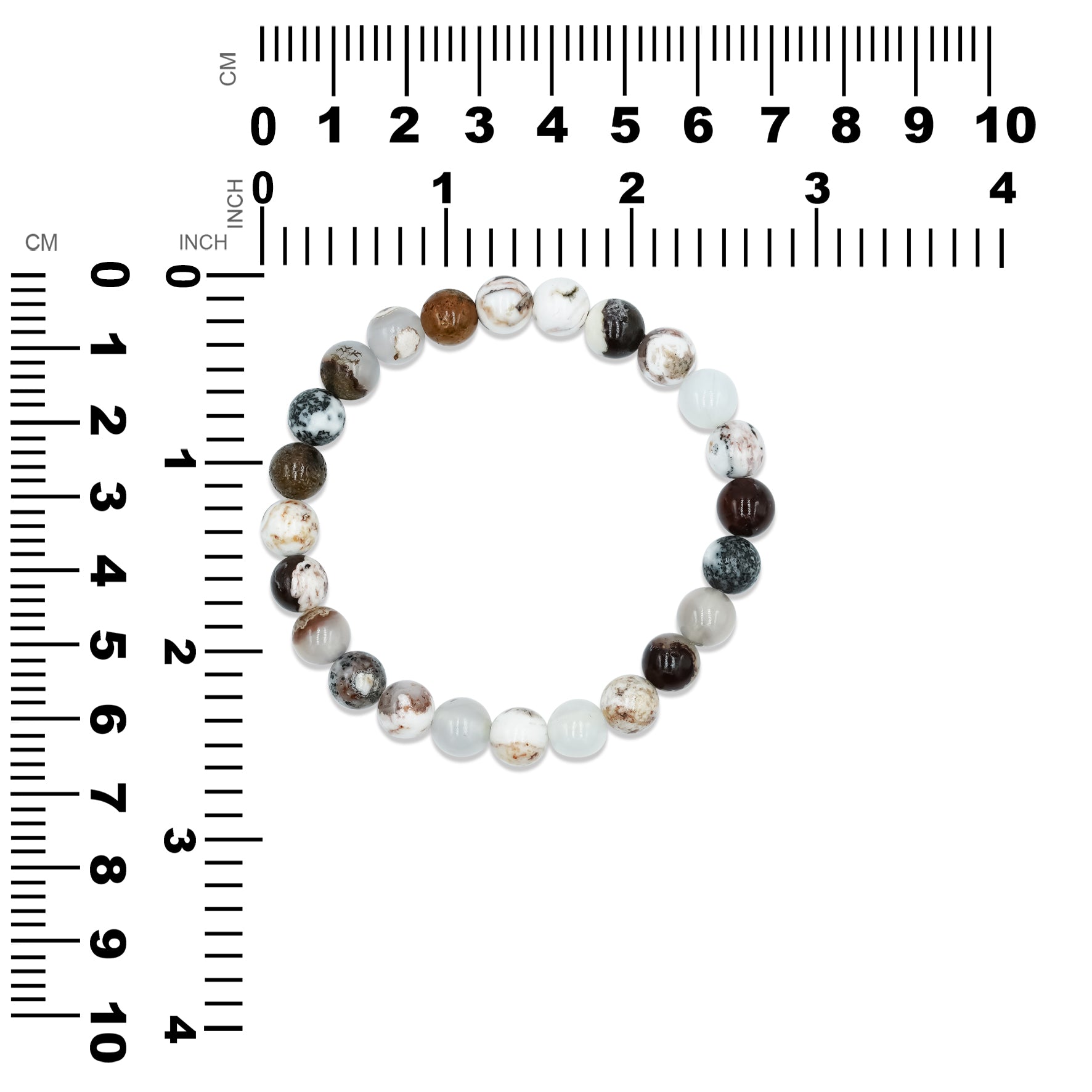 8 mm Charming Chalcedony Agate Beaded Elastic Bracelet