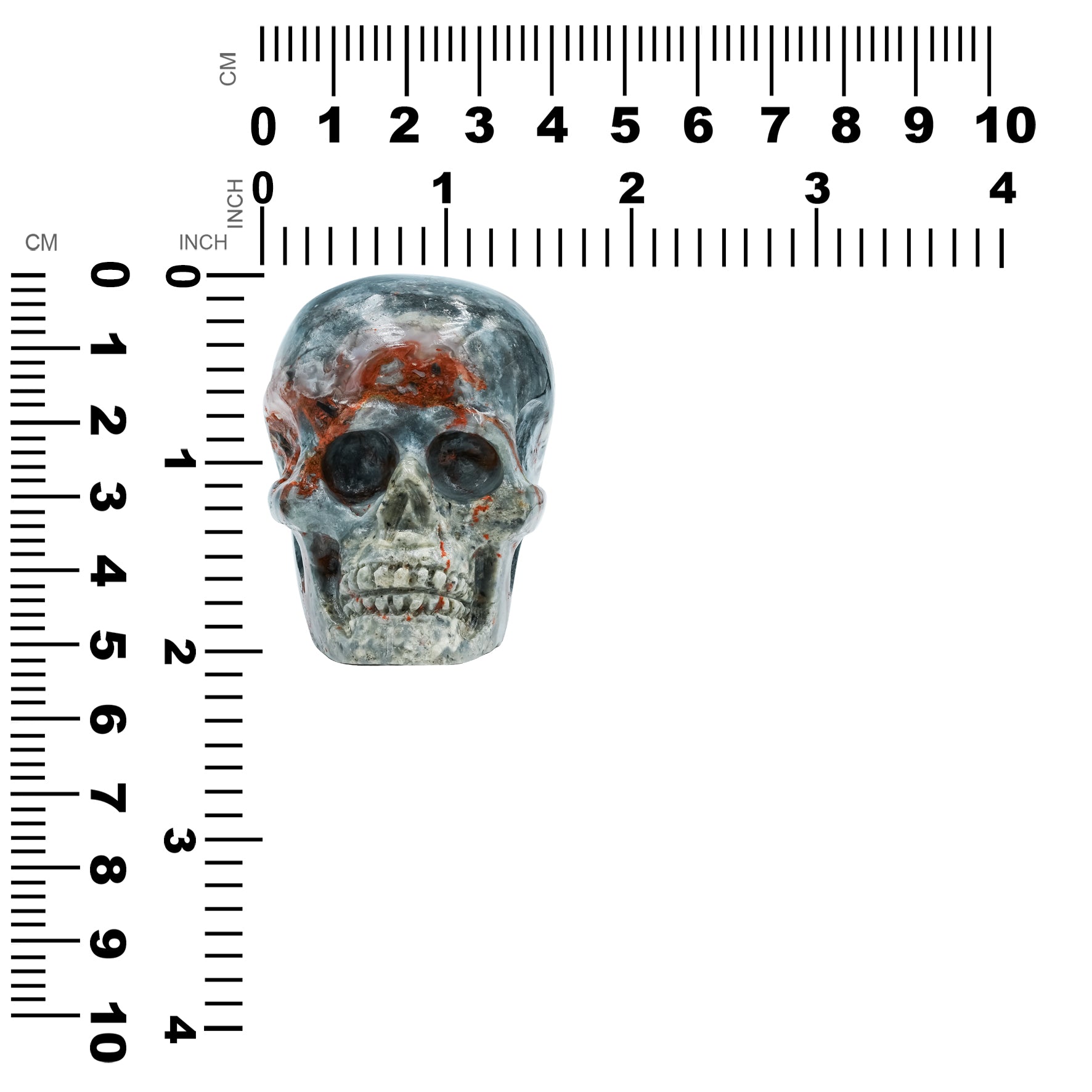 Hand Carved Magma Chalcedony Skull 918.5 cts