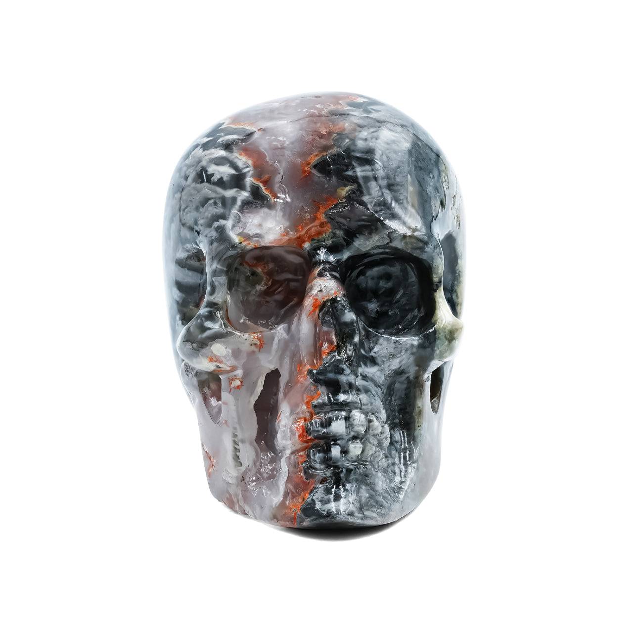 Magma Chalcedony Skull Carving 586.5cts