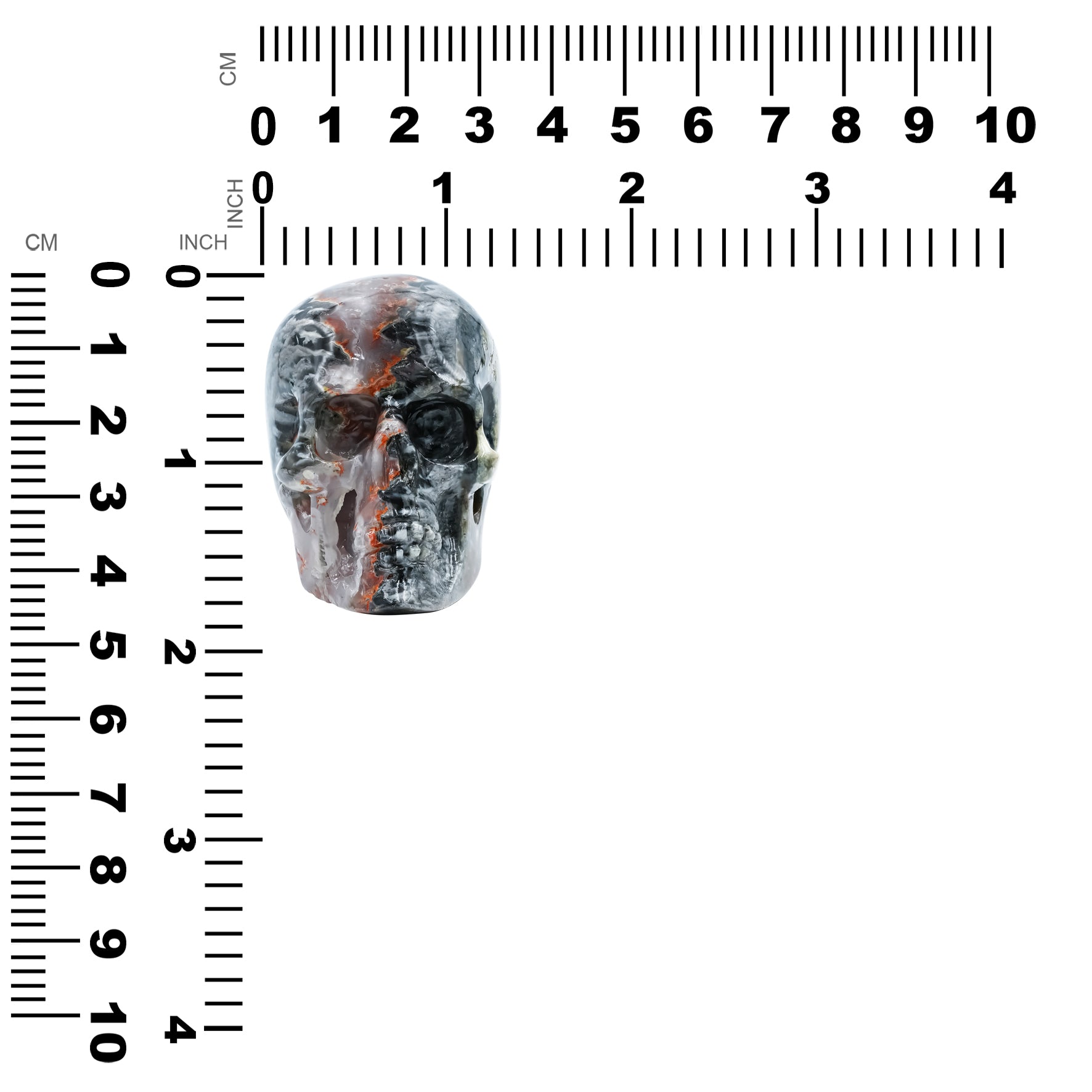 Magma Chalcedony Skull Carving 586.5cts