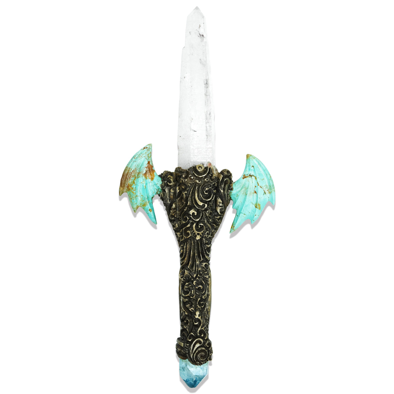 Laser Quartz & Turquoise Wings Wand