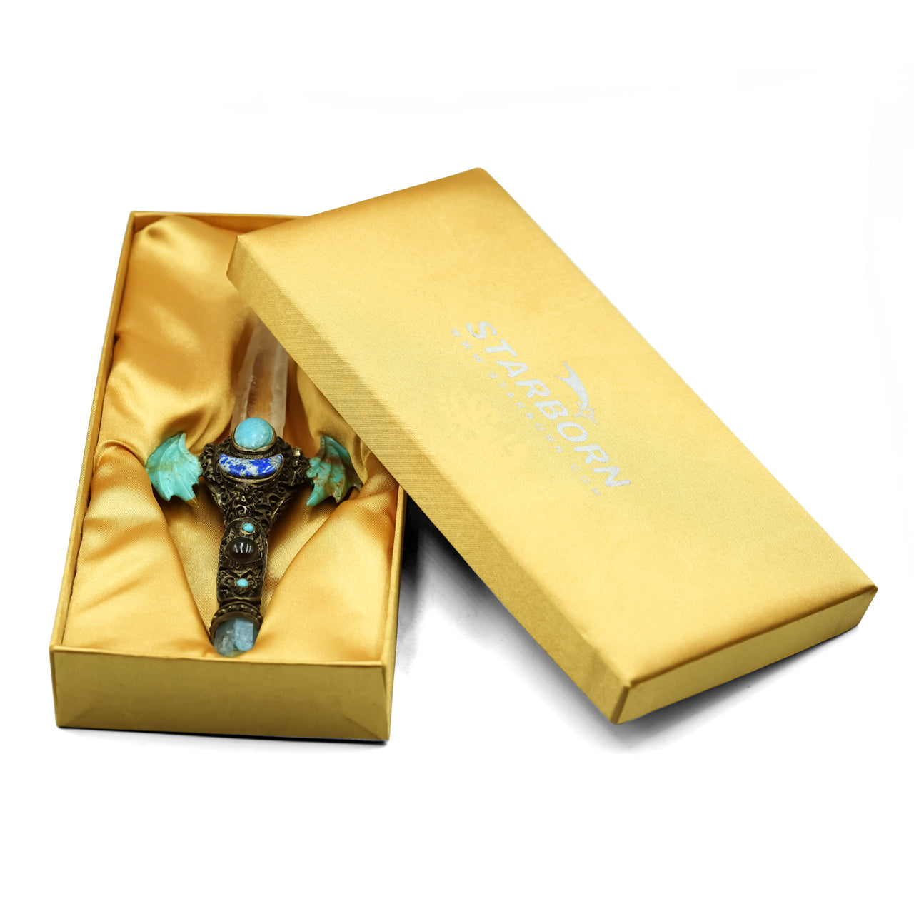 Laser Quartz & Turquoise Wings Wand