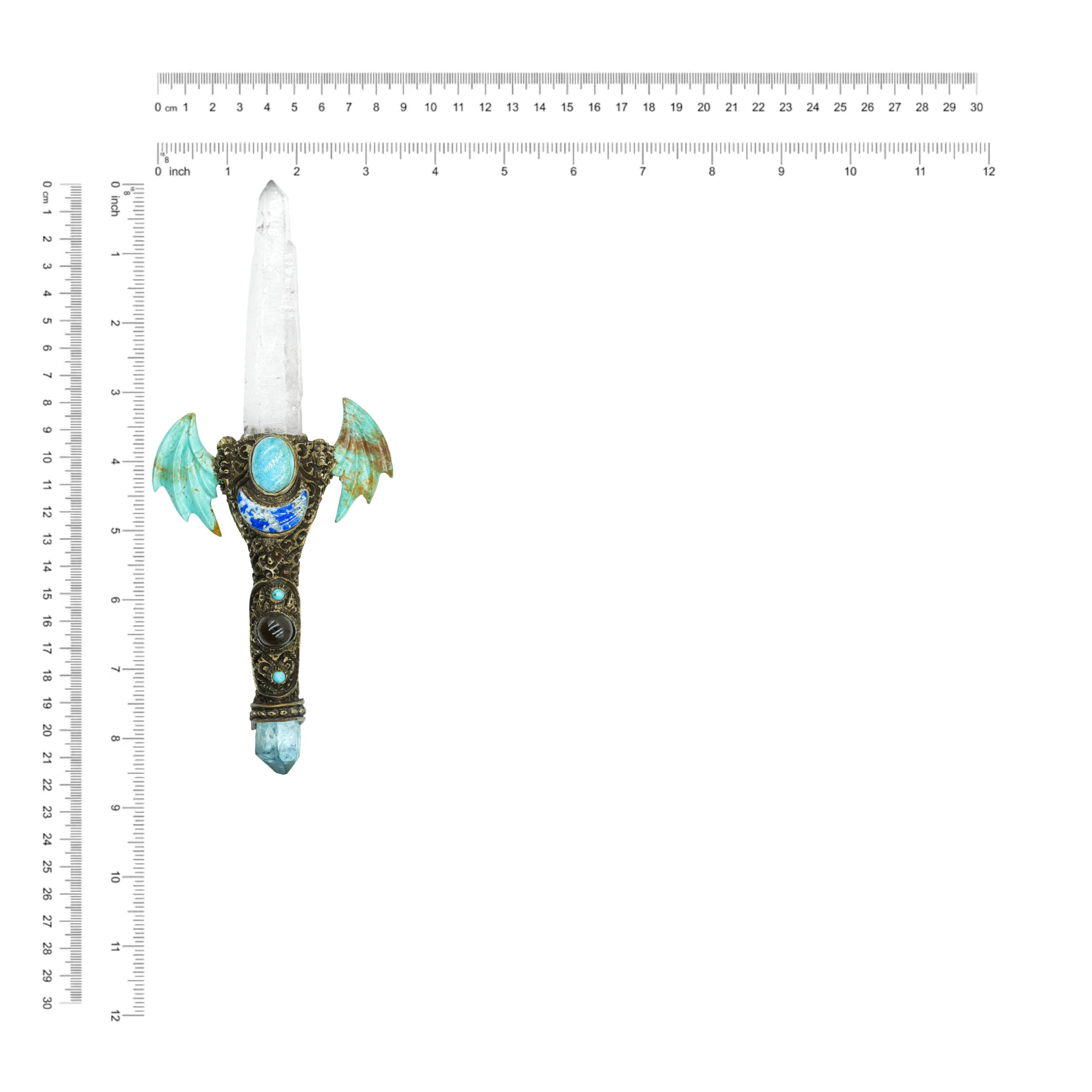 Laser Quartz & Turquoise Wings Wand