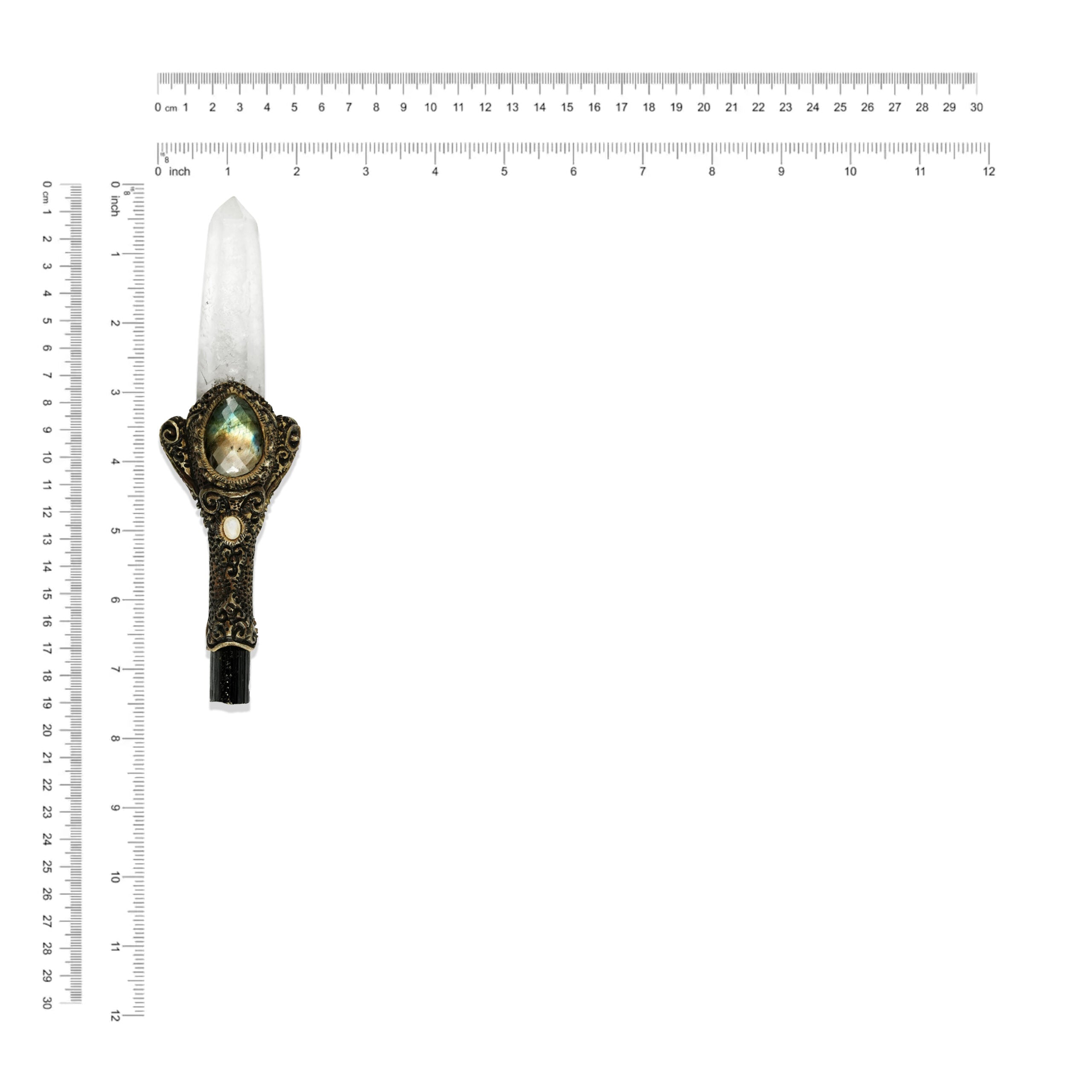 Laser Quartz Crystal Decorative Wand