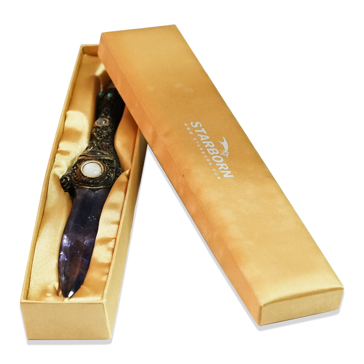 Chevron Amethyst Decorative Wand