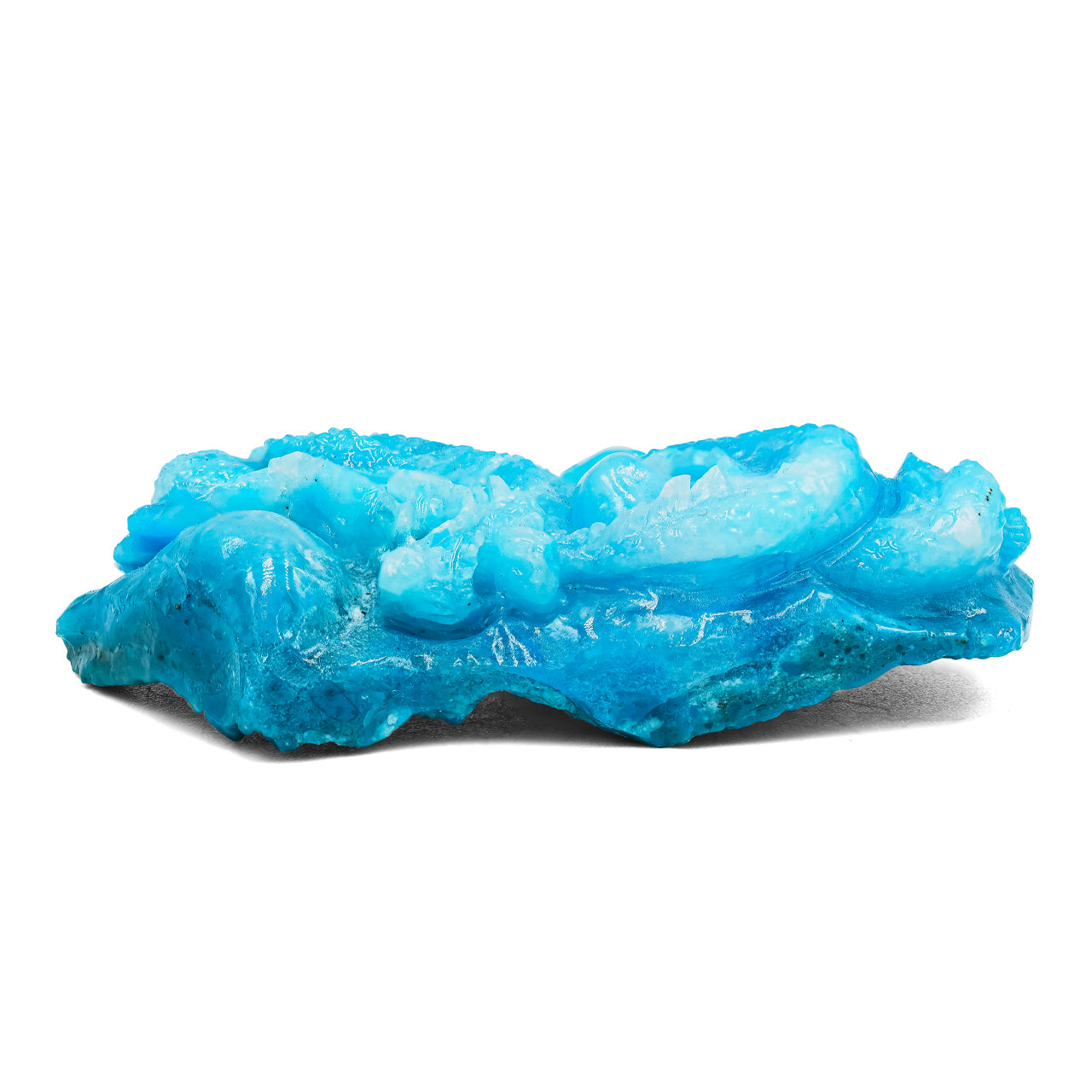 Peruvian Blue Opal Dragon Carving
