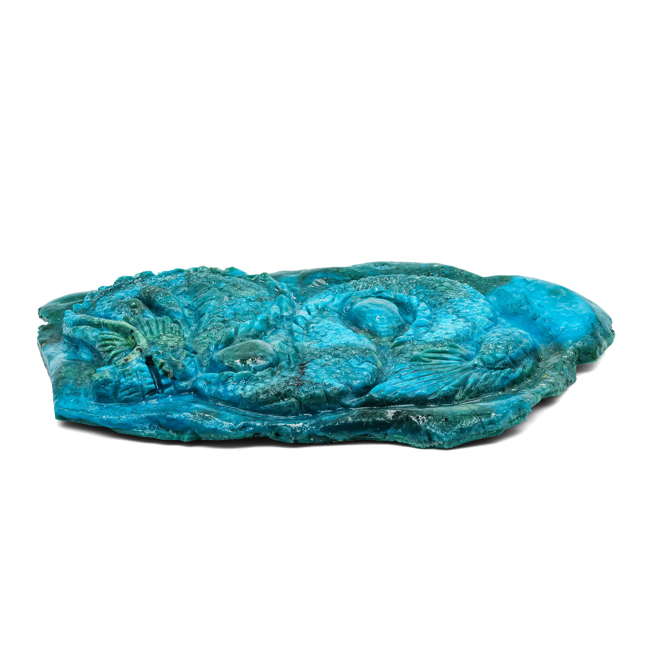 Peruvian Blue Opal Dragon Carving