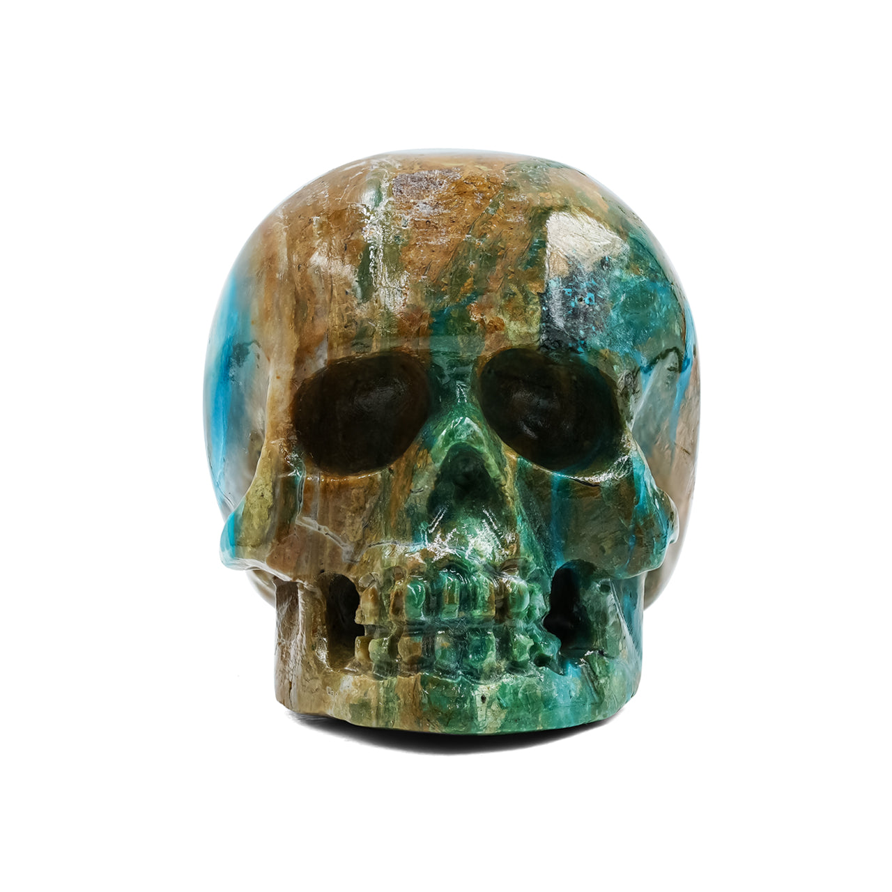 Peruvian Blue Opal Skull Carving 397.5cts