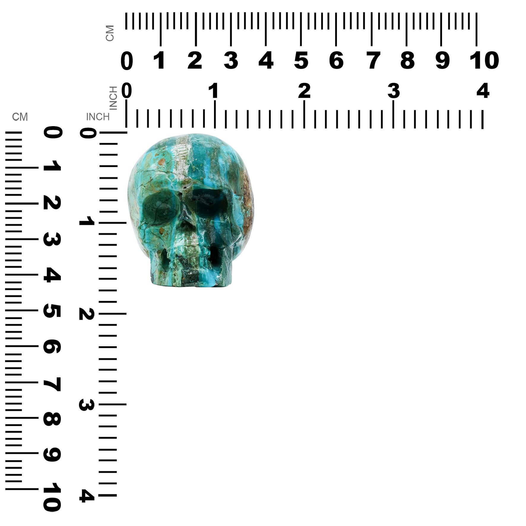 Hand Carved Peruvian Blue Opal Skull Carving 384cts