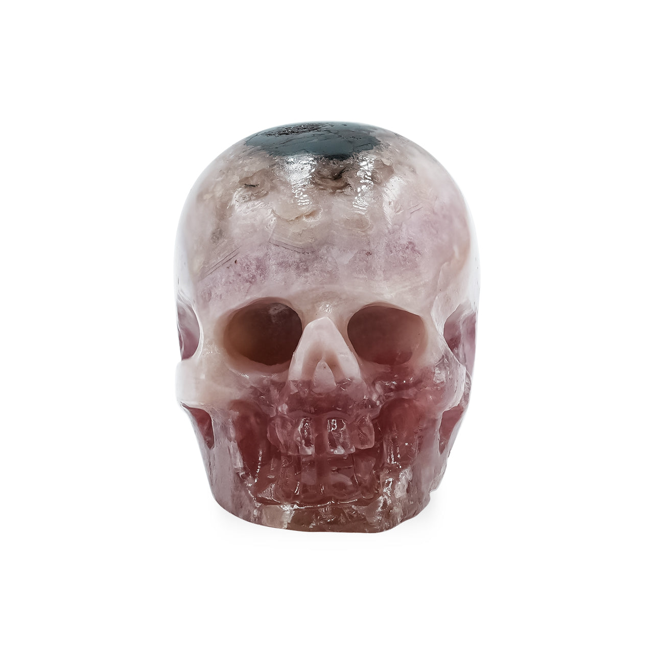Pink Cobalto Calcite Skull Carving