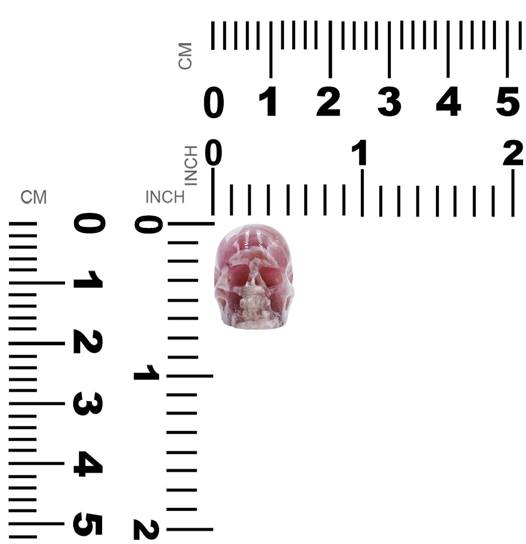 Pink Cobalto Calcite Skull Carving