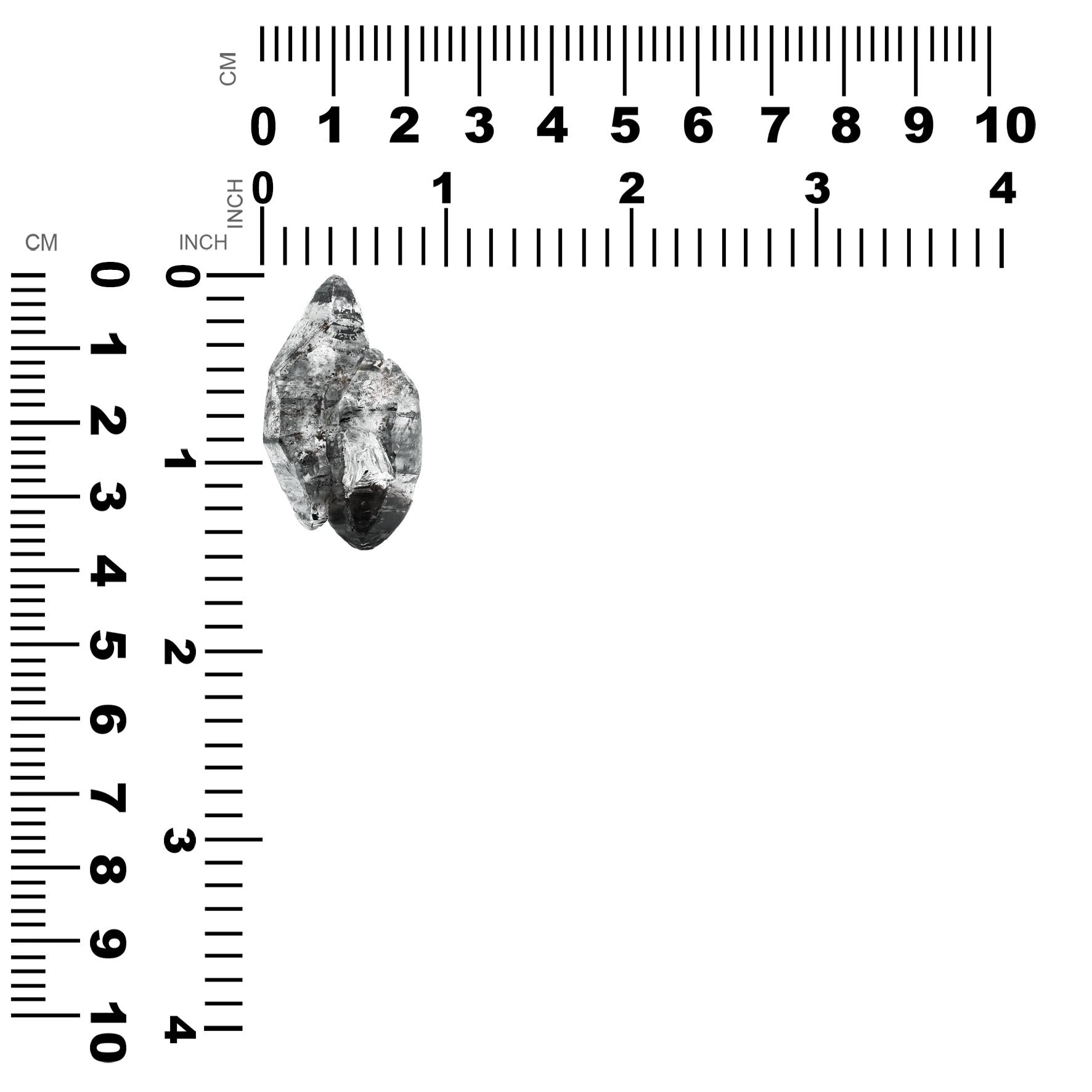 Graphite Inclusions in Quartz Crystal